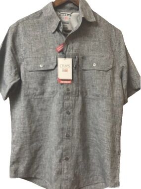 Chaps Men’s Chambray Short Sleeve Button-Down Shirt  NWT